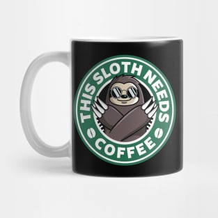 Sloth Needs Coffee Mug